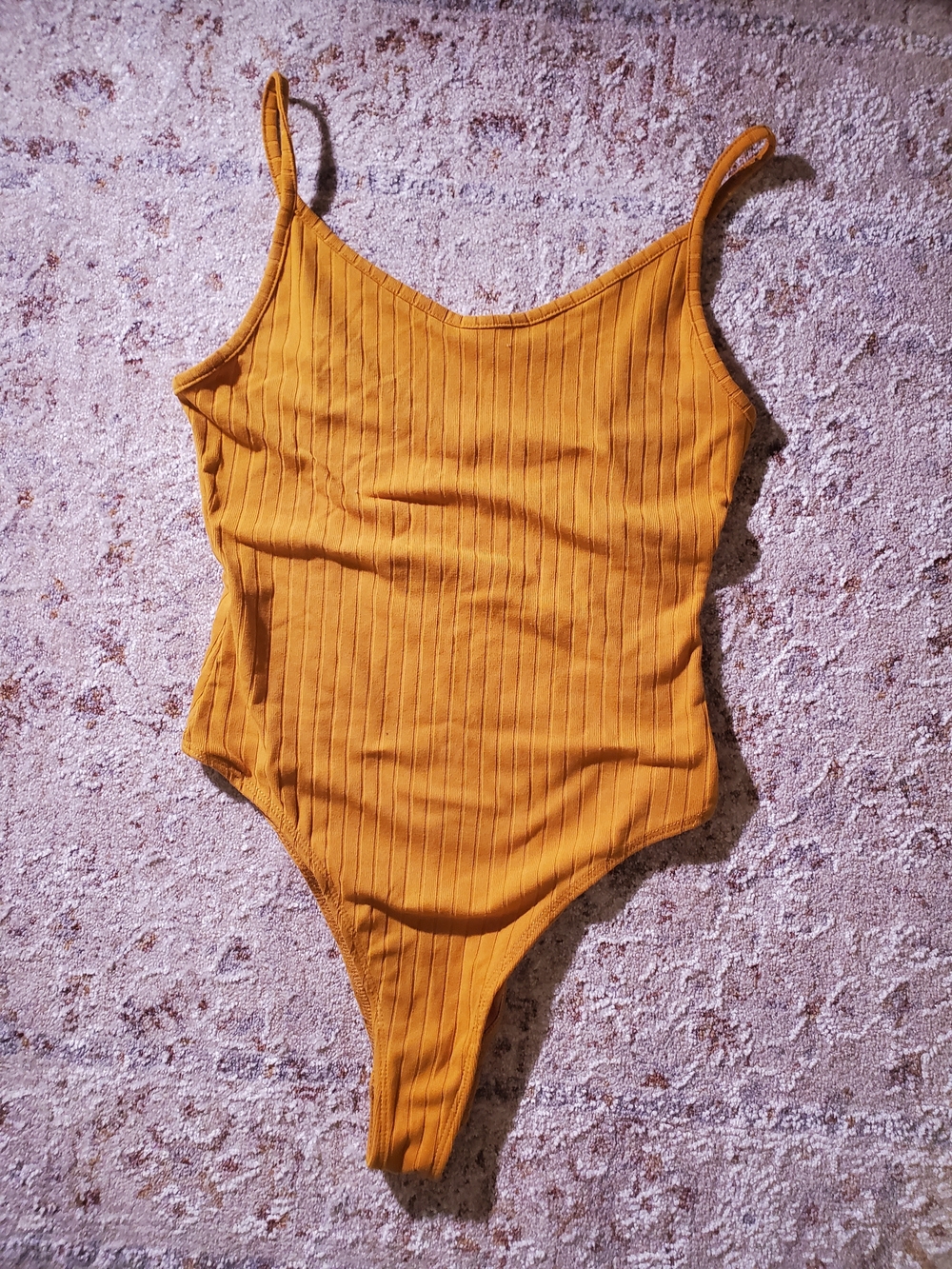 Yellow Ribbed Bodysuit - Picture 3 of 5